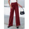 imagePRETTYGARDEN Womens Wide Leg Dress Pants Dressy Casual High Elastic Waisted Work Office Trousers Palazzo PantsWine Red