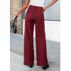 imagePRETTYGARDEN Womens Wide Leg Dress Pants Dressy Casual High Elastic Waisted Work Office Trousers Palazzo PantsWine Red