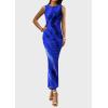 imagePRETTYGARDEN Wedding Guest Dresses for Women 2025 Summer Resort Wear Sexy Floral Bodycon Sleeveless Mesh Maxi Long DressBlue Watercolour