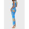 imagePRETTYGARDEN Wedding Guest Dresses for Women 2025 Summer Resort Wear Sexy Floral Bodycon Sleeveless Mesh Maxi Long DressFloral Blue