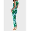 imagePRETTYGARDEN Wedding Guest Dresses for Women 2025 Summer Resort Wear Sexy Floral Bodycon Sleeveless Mesh Maxi Long DressGreen Floral