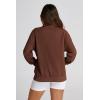 imagePRETTYGARDEN Womens 2025 Spring Fall Fashion Full Zip Up Sweatshirt Long Sleeve Loose Fit Trendy Casual Jacket with PocketsBrown