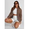 imagePRETTYGARDEN Womens 2025 Spring Fall Fashion Full Zip Up Sweatshirt Long Sleeve Loose Fit Trendy Casual Jacket with PocketsCoffee