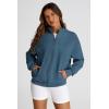 imagePRETTYGARDEN Womens 2025 Spring Fall Fashion Full Zip Up Sweatshirt Long Sleeve Loose Fit Trendy Casual Jacket with PocketsDark Blue