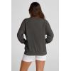 imagePRETTYGARDEN Womens 2025 Spring Fall Fashion Full Zip Up Sweatshirt Long Sleeve Loose Fit Trendy Casual Jacket with PocketsDark Grey