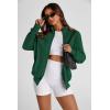 imagePRETTYGARDEN Womens 2025 Spring Fall Fashion Full Zip Up Sweatshirt Long Sleeve Loose Fit Trendy Casual Jacket with PocketsGreen