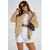 imagePRETTYGARDEN Womens 2025 Spring Fall Fashion Full Zip Up Sweatshirt Long Sleeve Loose Fit Trendy Casual Jacket with PocketsKhaki