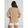 imagePRETTYGARDEN Womens 2025 Spring Fall Fashion Full Zip Up Sweatshirt Long Sleeve Loose Fit Trendy Casual Jacket with PocketsKhaki