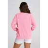 imagePRETTYGARDEN Womens 2025 Spring Fall Fashion Full Zip Up Sweatshirt Long Sleeve Loose Fit Trendy Casual Jacket with PocketsPink