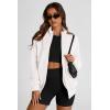 imagePRETTYGARDEN Womens 2025 Spring Fall Fashion Full Zip Up Sweatshirt Long Sleeve Loose Fit Trendy Casual Jacket with PocketsWhite