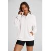 imagePRETTYGARDEN Womens 2025 Spring Fall Fashion Full Zip Up Sweatshirt Long Sleeve Loose Fit Trendy Casual Jacket with PocketsWhite