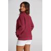 imagePRETTYGARDEN Womens 2025 Spring Fall Fashion Full Zip Up Sweatshirt Long Sleeve Loose Fit Trendy Casual Jacket with PocketsWine Red