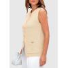 imagePRETTYGARDEN Womens 2025 Summer Sweater Vest Sleeveless Knit Cardigan Button Down Tank Tops Trendy Business Casual OutfitsApricot