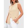 imagePRETTYGARDEN Womens 2025 Summer Sweater Vest Sleeveless Knit Cardigan Button Down Tank Tops Trendy Business Casual OutfitsApricot