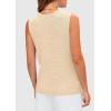 imagePRETTYGARDEN Womens 2025 Summer Sweater Vest Sleeveless Knit Cardigan Button Down Tank Tops Trendy Business Casual OutfitsApricot