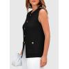 imagePRETTYGARDEN Womens 2025 Summer Sweater Vest Sleeveless Knit Cardigan Button Down Tank Tops Trendy Business Casual OutfitsBlack