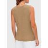 imagePRETTYGARDEN Womens 2025 Summer Sweater Vest Sleeveless Knit Cardigan Button Down Tank Tops Trendy Business Casual OutfitsKhaki