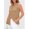 imagePRETTYGARDEN Womens 2025 Summer Sweater Vest Sleeveless Knit Cardigan Button Down Tank Tops Trendy Business Casual OutfitsKhaki