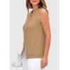 imagePRETTYGARDEN Womens 2025 Summer Sweater Vest Sleeveless Knit Cardigan Button Down Tank Tops Trendy Business Casual OutfitsKhaki