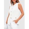 imagePRETTYGARDEN Womens 2025 Summer Sweater Vest Sleeveless Knit Cardigan Button Down Tank Tops Trendy Business Casual OutfitsWhite