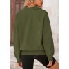 imagePRETTYGARDEN Womens Fall Fashion Half Zip Sweatshirts Long Sleeve Collared Cropped Pullover Tops Trendy Y2K ClothesArmy Green