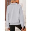 imagePRETTYGARDEN Womens Fall Fashion Half Zip Sweatshirts Long Sleeve Collared Cropped Pullover Tops Trendy Y2K ClothesGrey