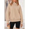 imagePRETTYGARDEN Womens Fall Fashion Half Zip Sweatshirts Long Sleeve Collared Cropped Pullover Tops Trendy Y2K ClothesKhaki