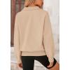 imagePRETTYGARDEN Womens Fall Fashion Half Zip Sweatshirts Long Sleeve Collared Cropped Pullover Tops Trendy Y2K ClothesKhaki