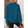imagePRETTYGARDEN Womens Fall Fashion Half Zip Sweatshirts Long Sleeve Collared Cropped Pullover Tops Trendy Y2K ClothesLake Blue