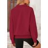 imagePRETTYGARDEN Womens Fall Fashion Half Zip Sweatshirts Long Sleeve Collared Cropped Pullover Tops Trendy Y2K ClothesWine Red