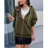 imagePRETTYGARDEN Womens 2025 Fall Oversized Hoodies Sweatshirt Long Sleeve Zip Up Pockets Loose Fit Y2K Winter Jackets CoatArmy Green