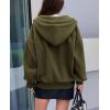 imagePRETTYGARDEN Womens 2025 Fall Oversized Hoodies Sweatshirt Long Sleeve Zip Up Pockets Loose Fit Y2K Winter Jackets CoatArmy Green