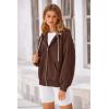 imagePRETTYGARDEN Womens 2025 Fall Oversized Hoodies Sweatshirt Long Sleeve Zip Up Pockets Loose Fit Y2K Winter Jackets CoatBrown Coffee