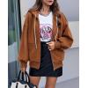 imagePRETTYGARDEN Womens 2025 Fall Oversized Hoodies Sweatshirt Long Sleeve Zip Up Pockets Loose Fit Y2K Winter Jackets CoatCaramel