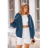 imagePRETTYGARDEN Womens 2025 Fall Oversized Hoodies Sweatshirt Long Sleeve Zip Up Pockets Loose Fit Y2K Winter Jackets CoatDark Blue