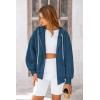imagePRETTYGARDEN Womens 2025 Fall Oversized Hoodies Sweatshirt Long Sleeve Zip Up Pockets Loose Fit Y2K Winter Jackets CoatDark Blue