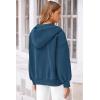 imagePRETTYGARDEN Womens 2025 Fall Oversized Hoodies Sweatshirt Long Sleeve Zip Up Pockets Loose Fit Y2K Winter Jackets CoatDark Blue
