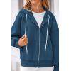 imagePRETTYGARDEN Womens 2025 Fall Oversized Hoodies Sweatshirt Long Sleeve Zip Up Pockets Loose Fit Y2K Winter Jackets CoatDark Blue
