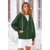 imagePRETTYGARDEN Womens 2025 Fall Oversized Hoodies Sweatshirt Long Sleeve Zip Up Pockets Loose Fit Y2K Winter Jackets CoatDark Green