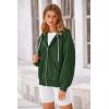 imagePRETTYGARDEN Womens 2025 Fall Oversized Hoodies Sweatshirt Long Sleeve Zip Up Pockets Loose Fit Y2K Winter Jackets CoatDark Green