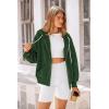 imagePRETTYGARDEN Womens 2025 Fall Oversized Hoodies Sweatshirt Long Sleeve Zip Up Pockets Loose Fit Y2K Winter Jackets CoatDark Green