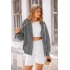 imagePRETTYGARDEN Womens 2025 Fall Oversized Hoodies Sweatshirt Long Sleeve Zip Up Pockets Loose Fit Y2K Winter Jackets CoatDark Grey