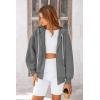 imagePRETTYGARDEN Womens 2025 Fall Oversized Hoodies Sweatshirt Long Sleeve Zip Up Pockets Loose Fit Y2K Winter Jackets CoatDark Grey