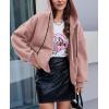 imagePRETTYGARDEN Womens 2025 Fall Oversized Hoodies Sweatshirt Long Sleeve Zip Up Pockets Loose Fit Y2K Winter Jackets CoatDusty Pink