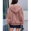 imagePRETTYGARDEN Womens 2025 Fall Oversized Hoodies Sweatshirt Long Sleeve Zip Up Pockets Loose Fit Y2K Winter Jackets CoatDusty Pink