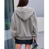 imagePRETTYGARDEN Womens 2025 Fall Oversized Hoodies Sweatshirt Long Sleeve Zip Up Pockets Loose Fit Y2K Winter Jackets CoatGrey