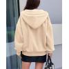 imagePRETTYGARDEN Womens 2025 Fall Oversized Hoodies Sweatshirt Long Sleeve Zip Up Pockets Loose Fit Y2K Winter Jackets CoatKhaki