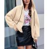 imagePRETTYGARDEN Womens 2025 Fall Oversized Hoodies Sweatshirt Long Sleeve Zip Up Pockets Loose Fit Y2K Winter Jackets CoatKhaki