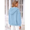 imagePRETTYGARDEN Womens 2025 Fall Oversized Hoodies Sweatshirt Long Sleeve Zip Up Pockets Loose Fit Y2K Winter Jackets CoatSky Blue