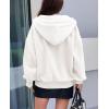 imagePRETTYGARDEN Womens 2025 Fall Oversized Hoodies Sweatshirt Long Sleeve Zip Up Pockets Loose Fit Y2K Winter Jackets CoatWhite